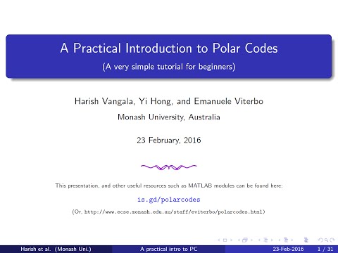 Polar Codes Part 1 of 4: Introduction