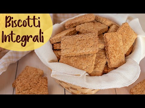 BISCOTTI INTEGRALI Ricetta Facile - Pasta Frolla Integrale Senza Uova Senza Latte e Senza burro