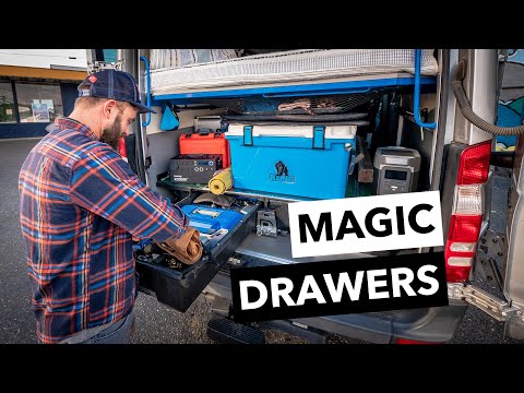DECKED Storage Drawers in DIY Sprinter Van Conversion | My Thoughts After 1.5 Years of Ownership