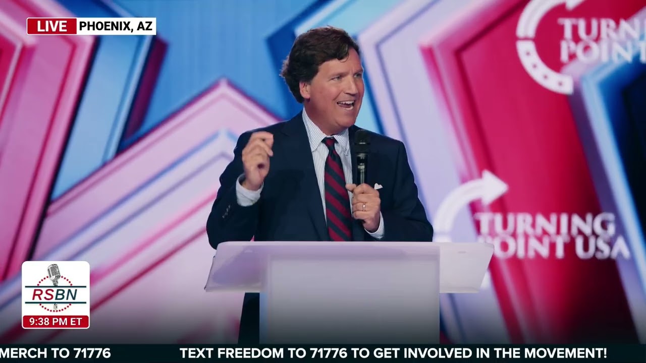 WATCH: Tucker Carlson Speech at TPUSA's AmericaFest Conference Day One - 12/18/25