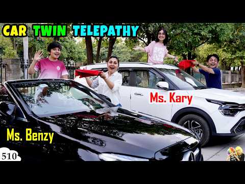 CAR TWIN TELEPATHY Family Comedy Ess-Challenge | Frau Kary gegen Frau Benzy | Aayu und Pihu Show