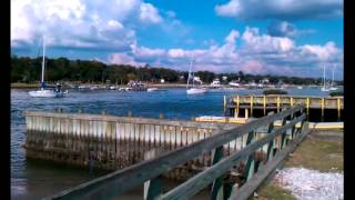 preview picture of video 'Parade of Sailboats heading south on the intracoastal waterway at Wrightsville Beach, NC'