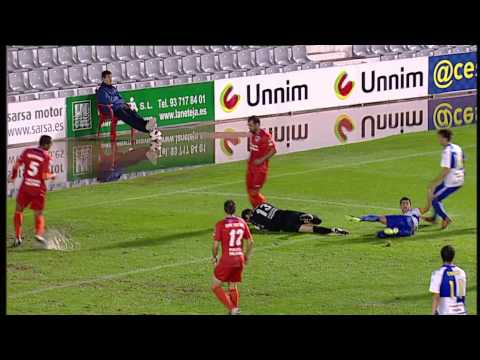Gol de Lanzarote (1-0) en el CE Sabadell - CD Guadalajara Jornada 7