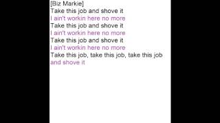 Shove This Jay Oh Bee (instrumental karaoke with lyrics) Office Space Soundtrack -