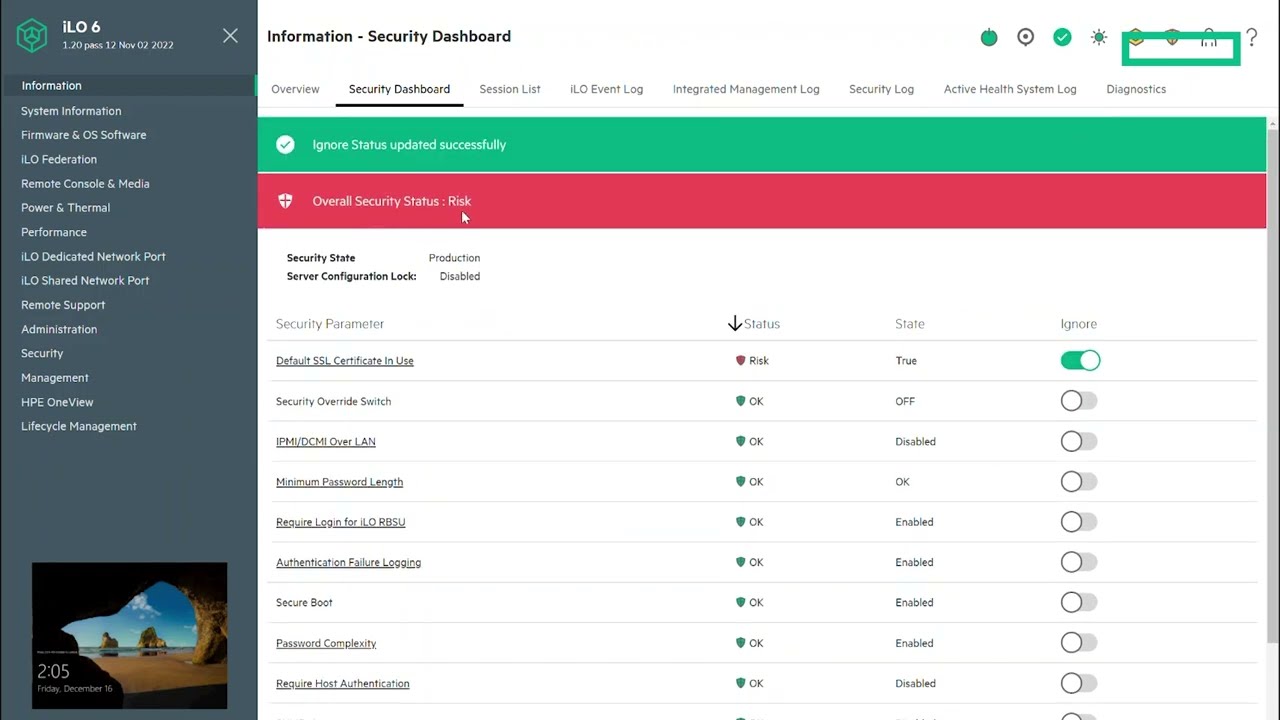 HPE (Integrated Lights-Out)iLO - DEMO