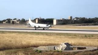 US Navy VP-9 P-3 Orion - Touch & go's - Malta Airport May 2012 *HD