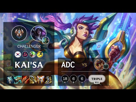 Kai'Sa ADC vs Ziggs - KR Challenger Patch 11.18