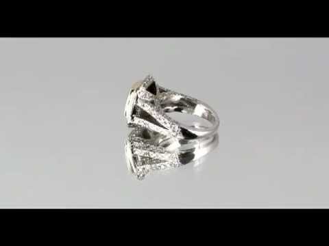 2.70 CT ASSCHER/ROUND CUT  PAVÉ RING