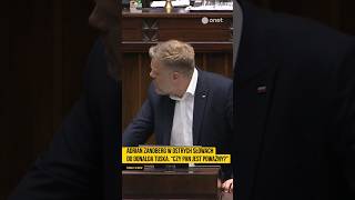 Adrian Zandberg w ostrych słowach do Donalda Tuska. "Czy Pan jest poważny?"
