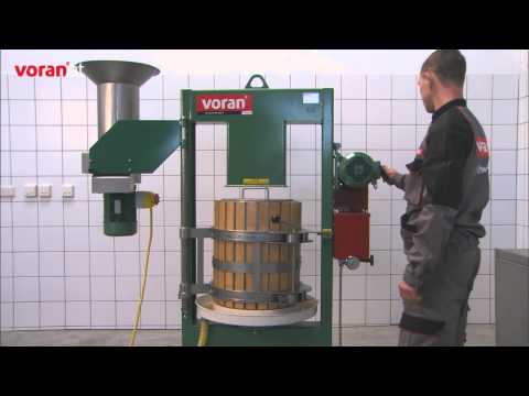 voran basket press 60K with attached centrifugal mill RM1,5