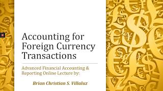 Accounting for Foreign Currency Transactions
