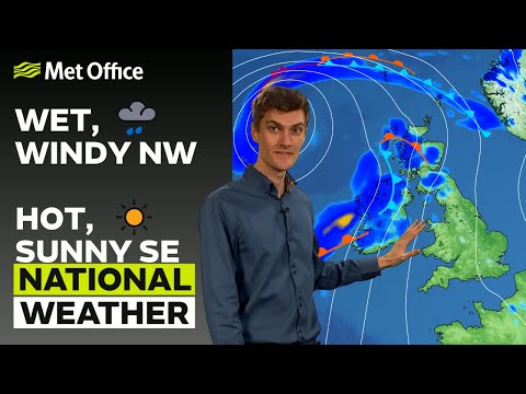 06/07/23 – Strong Winds and Showers – Evening Weather Forecast UK – Met Office Weather