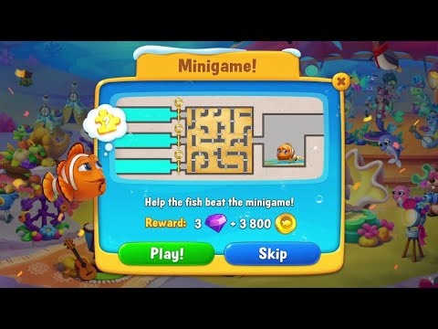 @Fishdom Win Strikes Level 10393 - 10399 and Minigame! 🧩