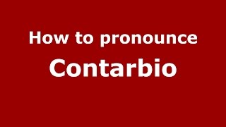 How to pronounce Contarbio