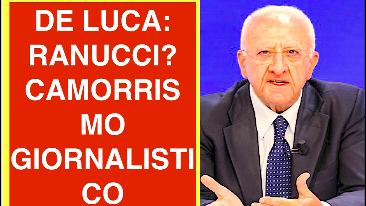 DE LUCA: RANUCCI? CAMORRISMO GIORNALISTICO