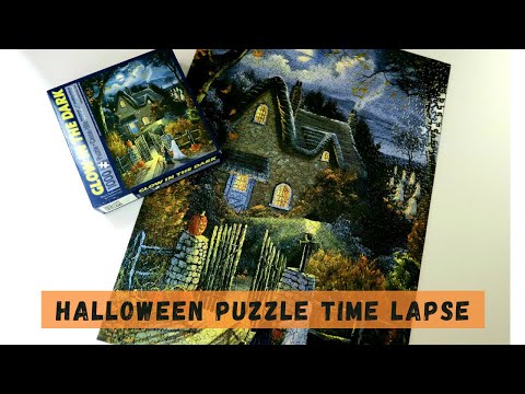 Haunted Halloween House Puzzle Time Lapse 1000 Pieces - Bits and Pieces
