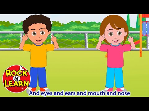 Head, Shoulders, Knees and Toes | With Lyrics | Rock 'N Learn