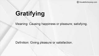 Gratifying Meaning