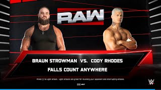 BRAUN STROWMAN VS CODY RHODES AT RAW ON NETFLIX