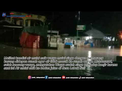 Air Mulai Genangi Badan Jalan di Kerinci, Warga Siaga Banjir