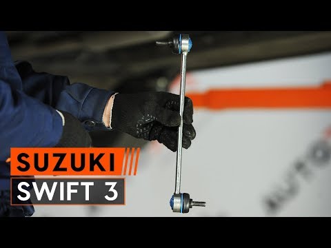 How to change front anti roll bar link on SUZUKI SWIFT 3 Hatchback [TUTORIAL AUTODOC]