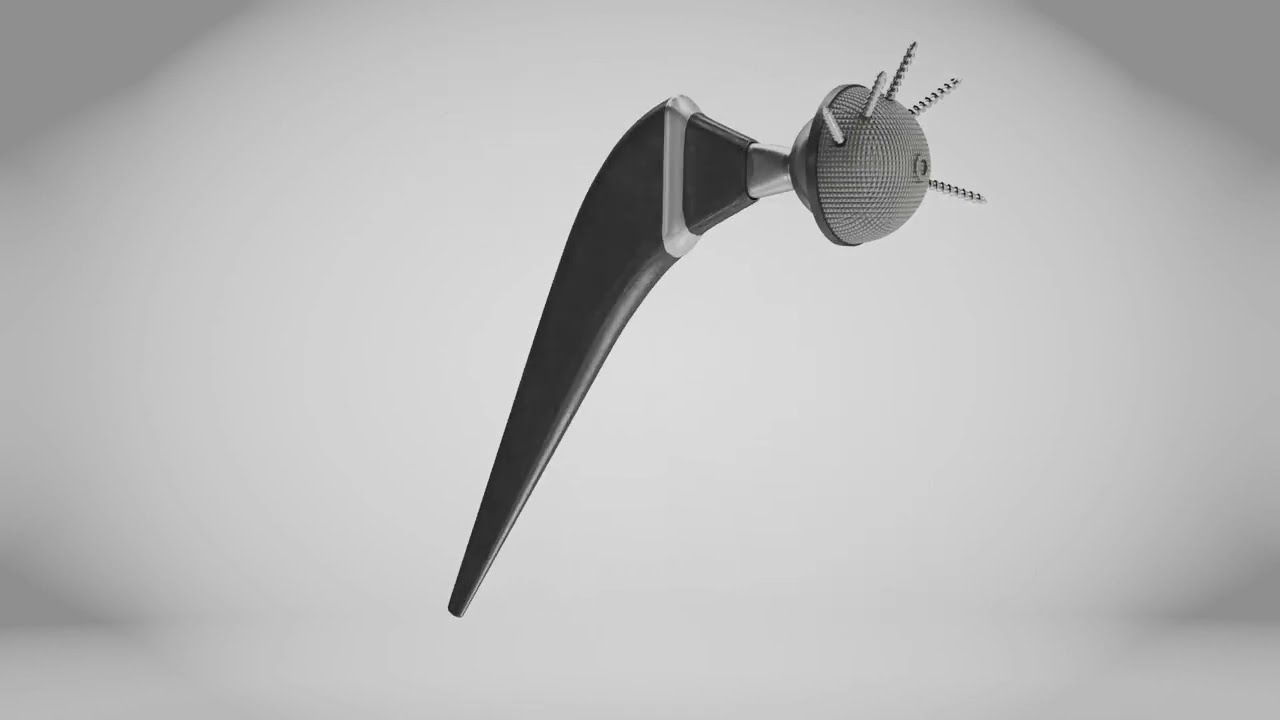 Hip Implant Low-poly 3D Model