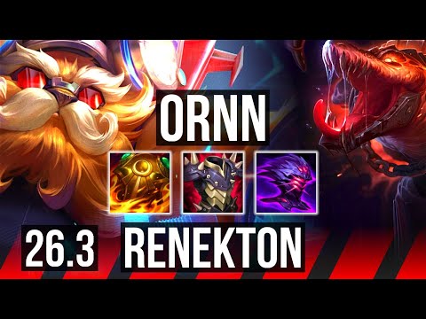 ORNN vs RENEKTON (TOP) | EUW Diamond | 26.3