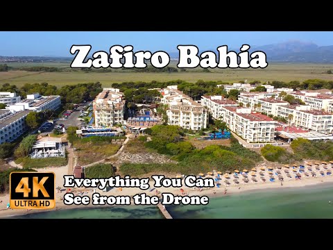 Zafiro Bahia Playa de Muro, Alcudia, Mallorca from Drone in 4K Majorca