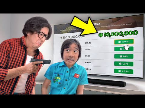 RYANS WORLD STEALS DADS Credit Card To Buy ROBUX!