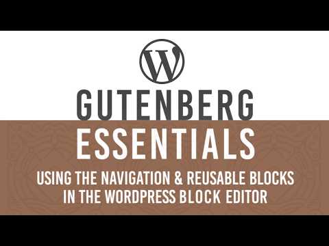Menu Navigation Reusable blocks in WordPress Gutenberg Block Editor