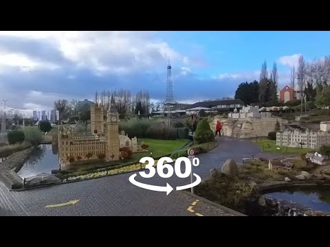 Vídeo 360 visitando a Mini Europe em Bruxelas, Bélgica.