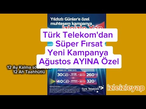 Türk Telekom New Tariff and Campaign Special for August 2024 #türktelekom #campaign #tariff