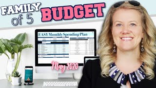 EASIEST Monthly Family Budget Plan in an Excel Spreadsheet (REAL #s)