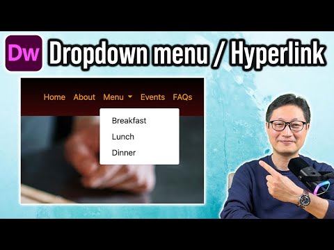 Dropdown menu Hyperlink in Dreamweaver