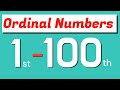 Ordinal Numbers 1 to 100 in words || ordinal numbers 1-100 in english
