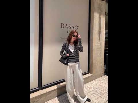 天絲羊毛假兩件長袖針織上衣