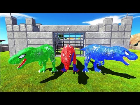 DEATH RUN OCEAN VS ICE T-REX VS DARK SPINOSAURUS - ARBS6