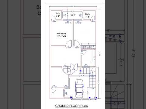 27'x50' House Plan || 5 Marla House Plan || 2 Bed Rooms House Plan