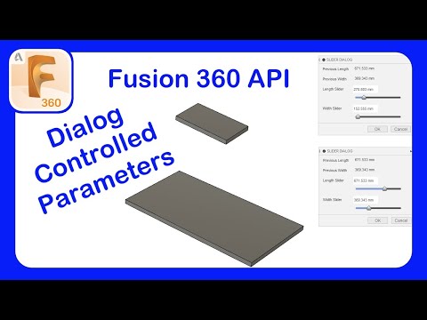 Intro to API in Fusion 360 Part 11 - Control a User Parameters with a Slider Dialog #fusion360 #api