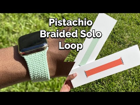 Pistachio Braided Solo Loop Apple Watch Band (NEW Spring 2021 Color) + Unboxing & Comparisons!