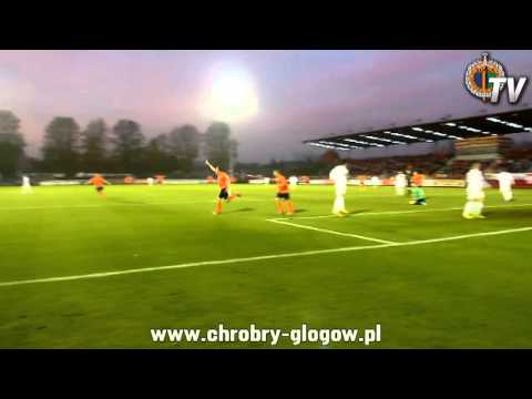 8.11.2014 bramki Chrobry Głogów - Widzew Łódź 3-2