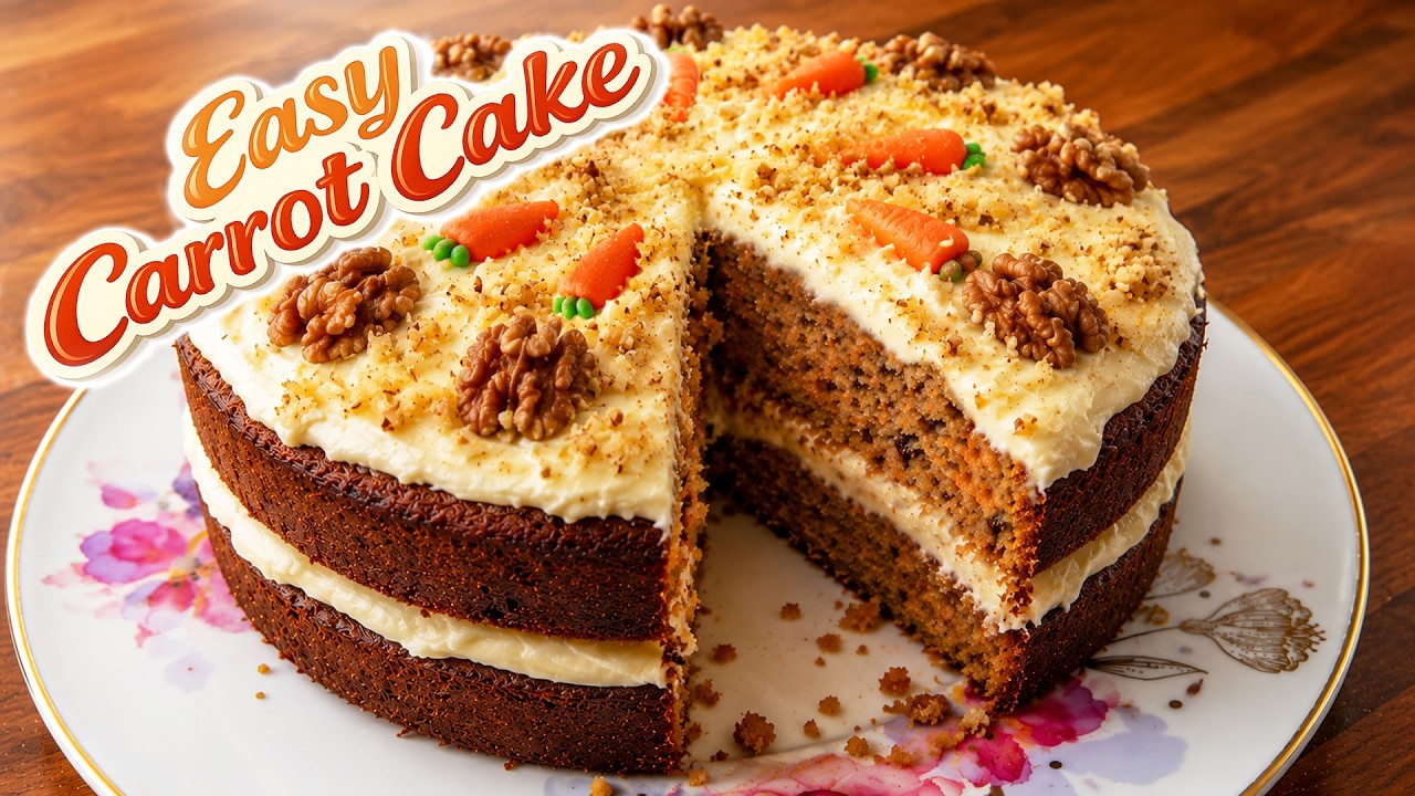 Easy Carrot Cake:  Quick, Cheap, Delicious & No Fail!