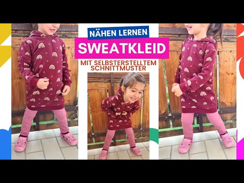 Sewing a hoodie dress ✀ Sewing for beginners ✀ Sewing a hooded sweatshirt dress ✀ Without a pattern