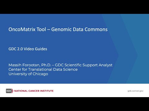 OncoMatrix Tool - Genomic Data Commons