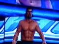 svr09 caw The great khali & Ranjin Singh face