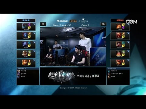 JAG vs SSB Game 3 Highlights - JIN AIR GREEN WINGS vs SBENU SONICBOOM - W11 LCK Champions KR Summer