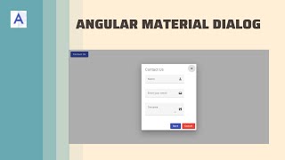 How to create Dialog using Angular Material ?