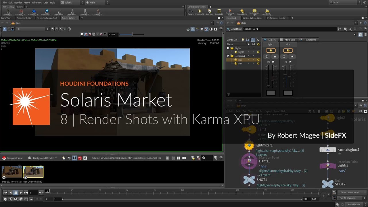 H20.5 Foundations | Solaris Market 8 | Render Shots with Karma XPU