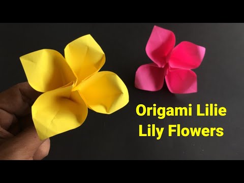 Origami Lilie  - Origami Lily Flower - Origami Lilie blume