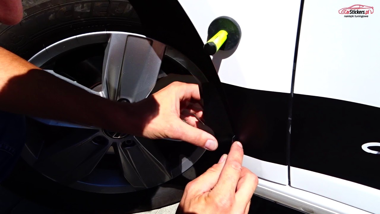Instrukcja klejenia naklejek na sucho i wodę (mokro) na auto / samochód  - jak nakleić naklejki